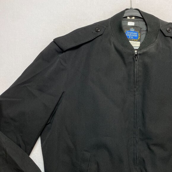 Vintage Neptune Garment Co Military Jacket Mens 44L Black Thinsulate 3M Bomber - Picture 5 of 14